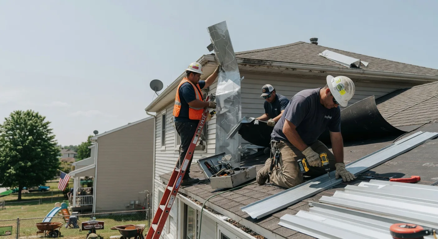 Storm Damage Metal Roof Repair in Postville, IA